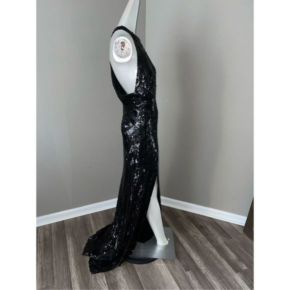 GALVAN Peek-A-Boo Sequin Halter Gown $2350 - Picture 9 of 12